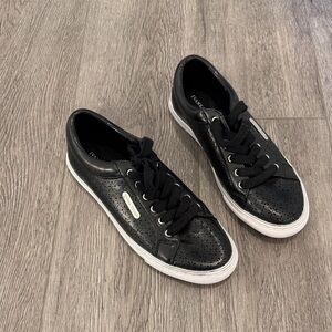 Ivanka Trump Black Sneakers with White Accents Size 8.5